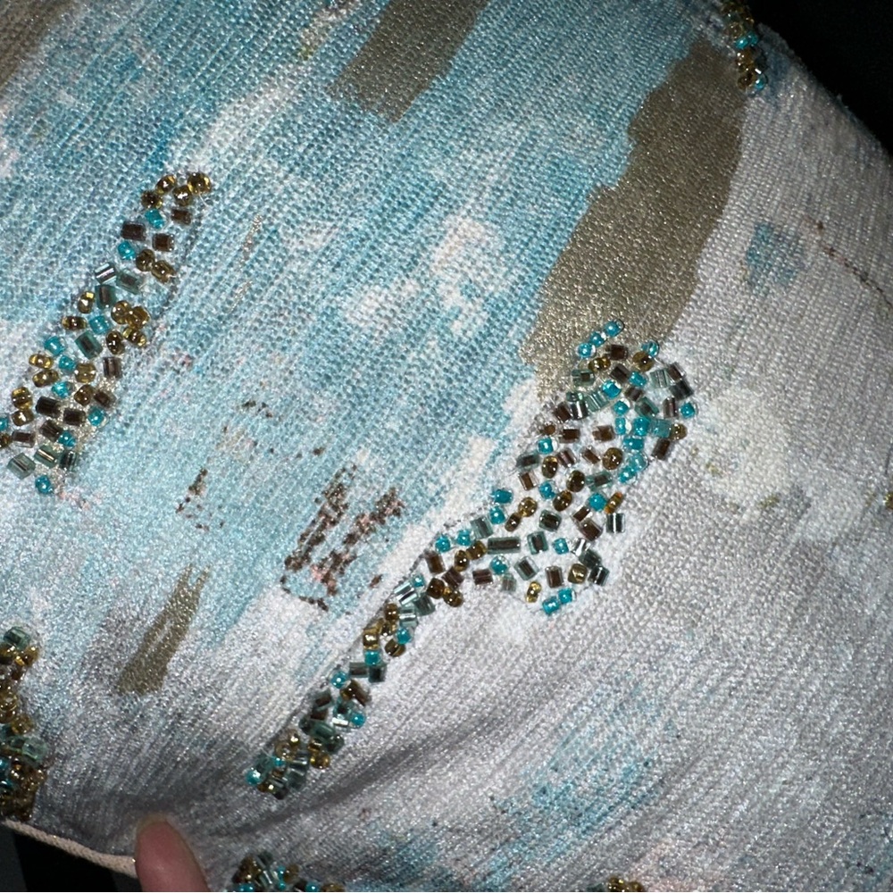 Artistic Accents Elegant Beaded Accent Decorative Pillow - Picture 4 of 9